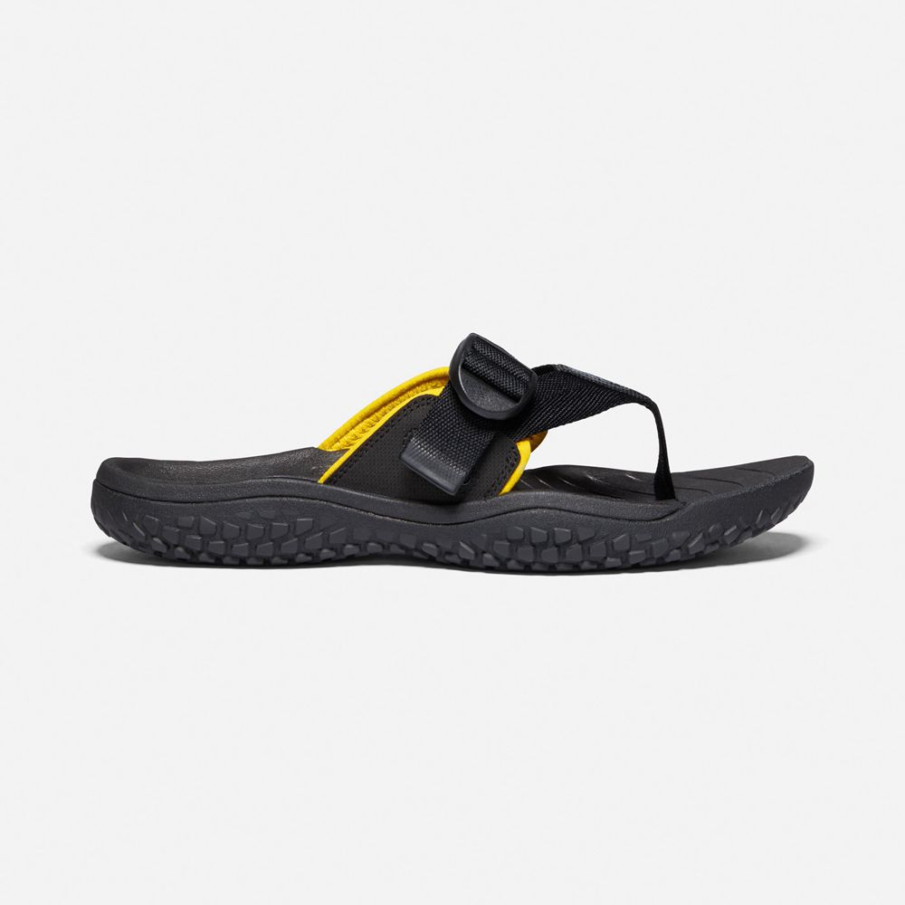 Tong Keen Homme Noir | Solr Toe Post Sandal | TREQF-7049